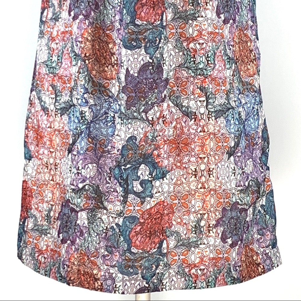 H&M Floral Blue and Red Lightweight Sleeveless Mini Shift Dress size 4 - Picture 12 of 16